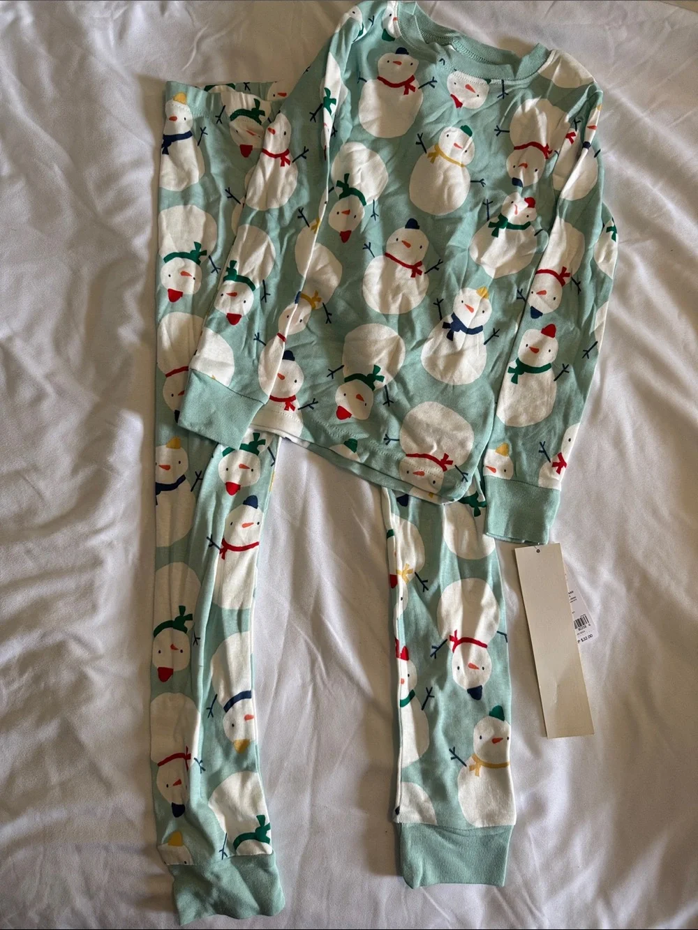 Carter's Light Aqua Snowman Pajama Set